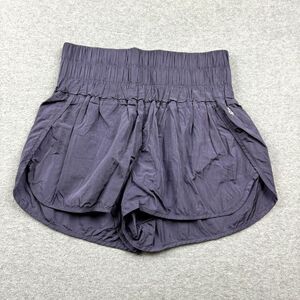 Free People Shorts Womens Size M The Way Home High Rise Preppy Logo Flowy Active